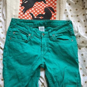 Urban Outfitters Teal Turquoise Skinny Jeans